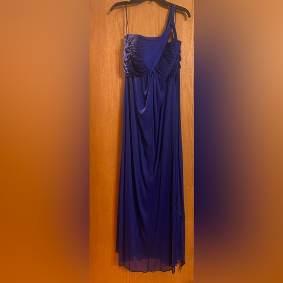 Alex Evenings One Shoulder Pleated Formal Evening Dress Prom Pageant Wedding - Picture 2 of 9